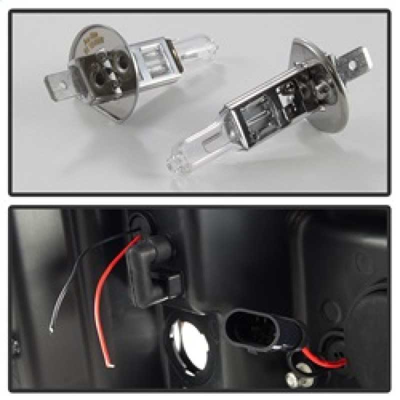 Spyder V2 Projector Headlights - LED DRL - Black for 07-13 Silverado 1500