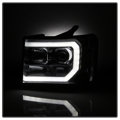 Spyder V2 Projector Headlights - Smoke for 07-13 Sierra 1500/2500/3500