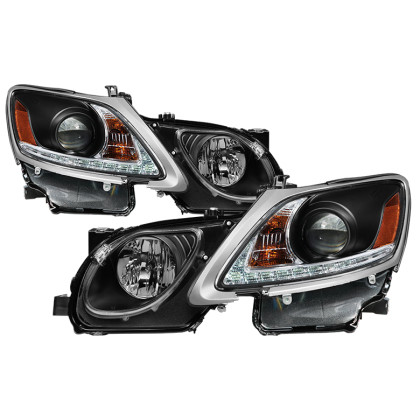 Spyder Headlights Black for 06-11 Lexus GS 300 / 350 / 450 w/ HID