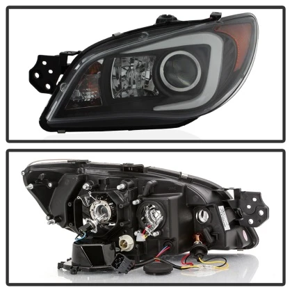 Spyder Projector Headlights Black for 06-07 WRX w/ Halogen
