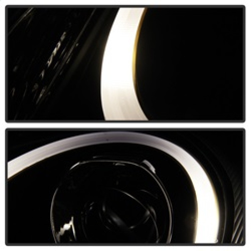 Spyder Headlights DRL LED - Black for 05-08 Porsche Cayman w/ Halogen