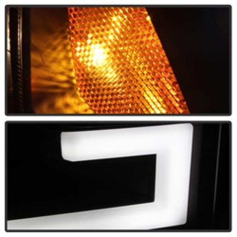 Spyder Projector Headlights - Light Bar DRL LED - Black for 2015-2017 Ford F150