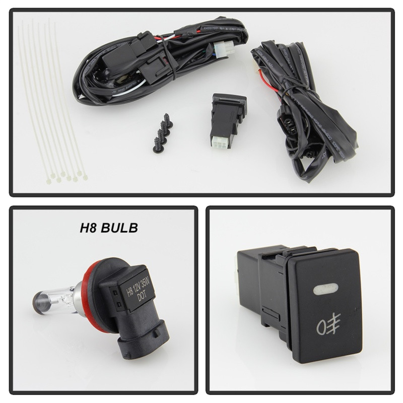 Spyder Fog Lights w/Fit Switch - H8 (Included) - Clear for 11-17 Sienna SE Only