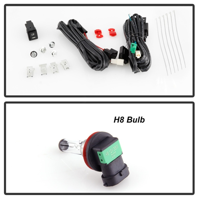 Spyder Fog Lights W/Fit Switch - Bulb-H8  - Clear for 18-20 Nissan Kicks