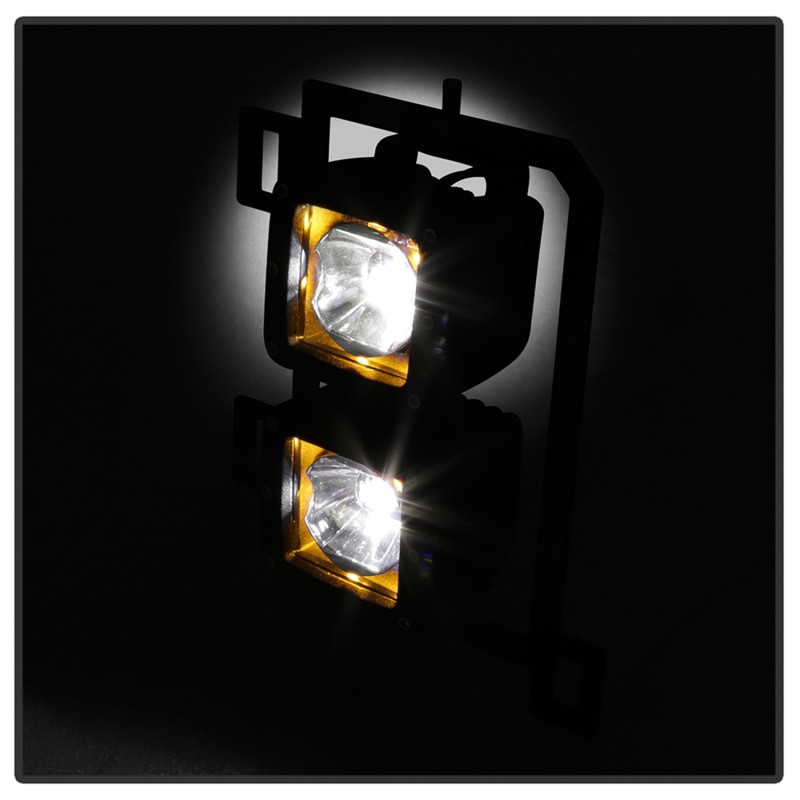 Spyder Full LED Fog Lights w/Bracket/Switch- Clear for 13-18 Dodge Ram 1500