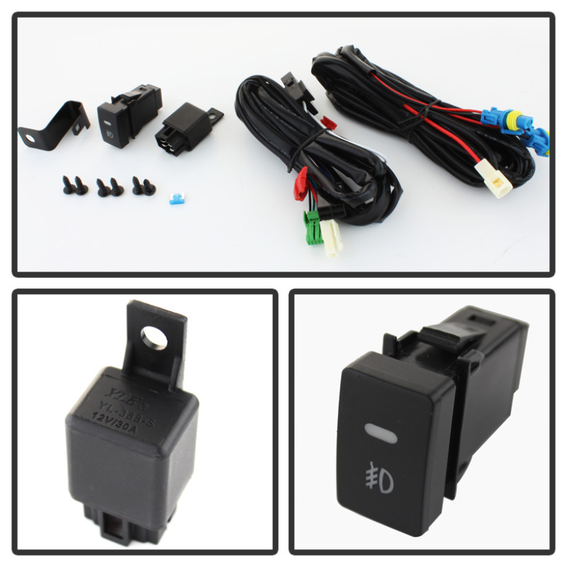 Spyder Fog Light W/Switch Yellow for 2013-2014 Honda Civic 4dr