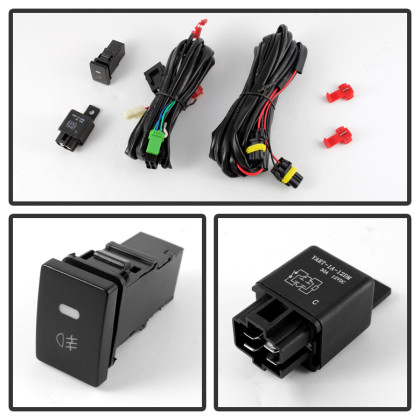 Spyder Fog Lightsw/swch Smoke for 07-13 Toyota Tundra All Double Cab/CrewMax