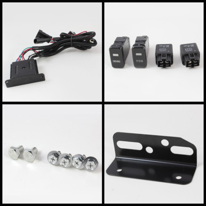 Spyder Fog Lights With LED Daytime Running Lights w/ Switch for 07-14 FJ Cruiser