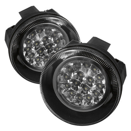 Spyder LED Fog Lights w/Switch Clear for 01-04 Dakota / 01-03 Durango