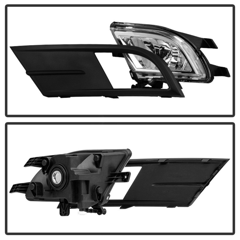 Spyder Fog Lights w/Switch Clear for 2015-2016 Jetta MK6 Sedan 4Dr only