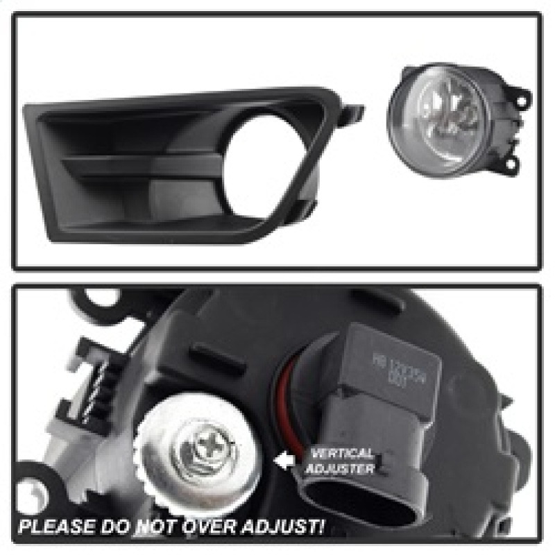 Spyder Fog Light W/Universal Switch- Clear for 10-12 Ford Mustang