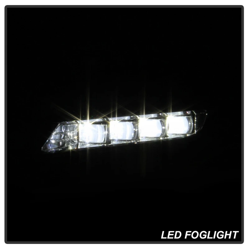 Spyder LED Fog Lights w/Fit Switch - Clear for 18-19 Honda Accord Sedan