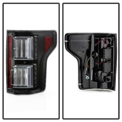 Spyder Light Bar LED Tail Lights Black for 15-17 Ford F150
