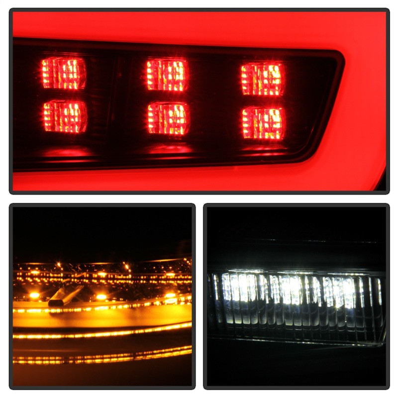 Spyder LED Tail Lights - Black for 08-11 Subaru Impreza WRX 4DR