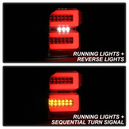 Spyder LED Tail Lights - Sequential Turn Signal - Smoke for 10-14 Toyota 4Runner
