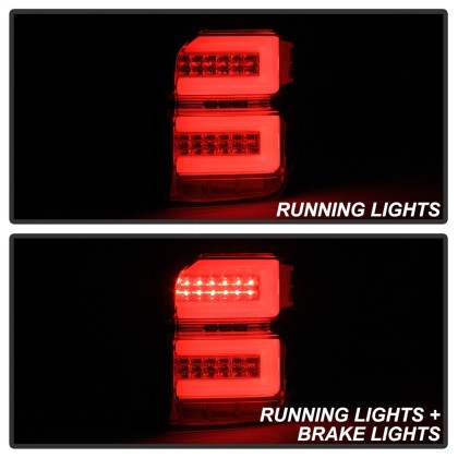 Spyder LED Tail Lights - Sequential Turn Signal - Chrome for 10-14 Toyota 4Runner