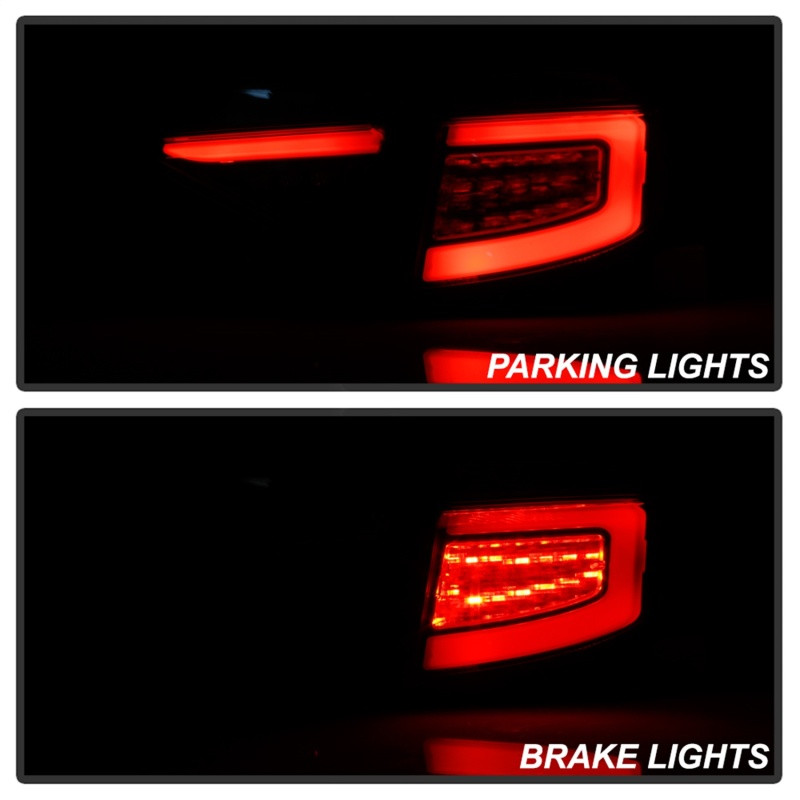 Spyder LED Tail Lights Seq Signal Blk Smoke for 08-14 WRX Hatchback
