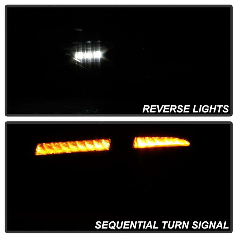 Spyder LED Tail Lights Seq Signal Blk Smoke for 08-14 WRX Hatchback