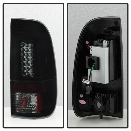 Spyder LED Tail Lights Black Smoke for 08-16 Ford Super Duty