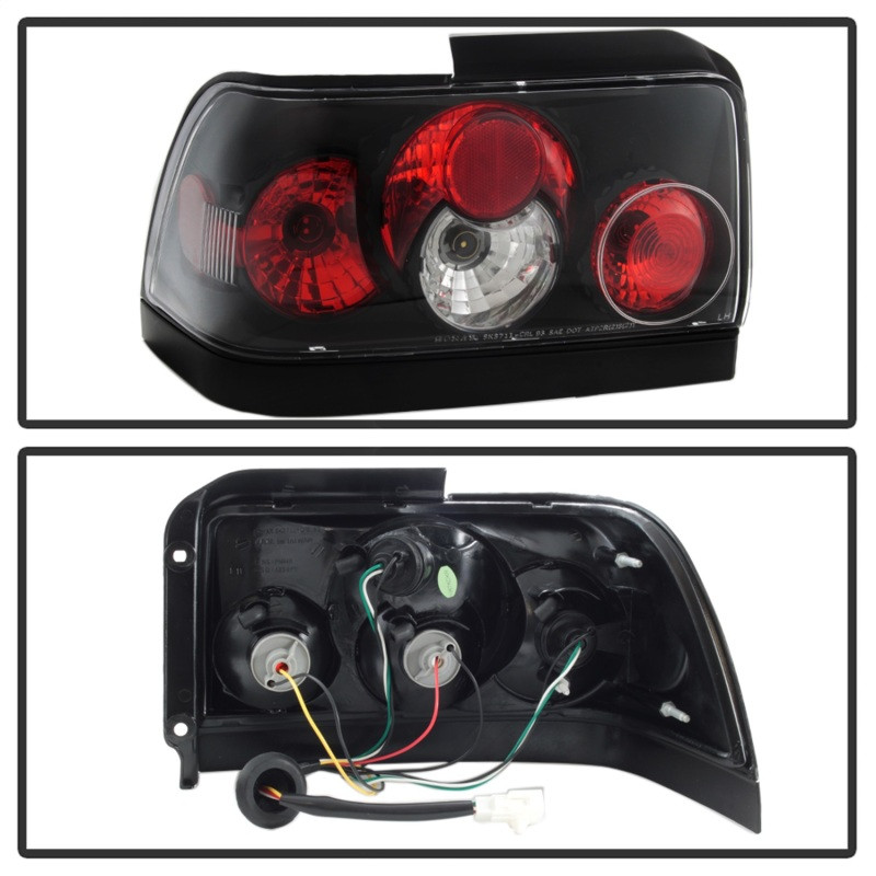 Spyder Euro Style Tail Lights Black for 93-97 Toyota Corolla