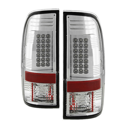 Spyder LED Tail Lights Chrome for 08-15 Ford Super Duty