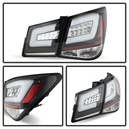 Spyder Light Bar LED Tail Lights Black for 2011-2014 Chevy Cruze