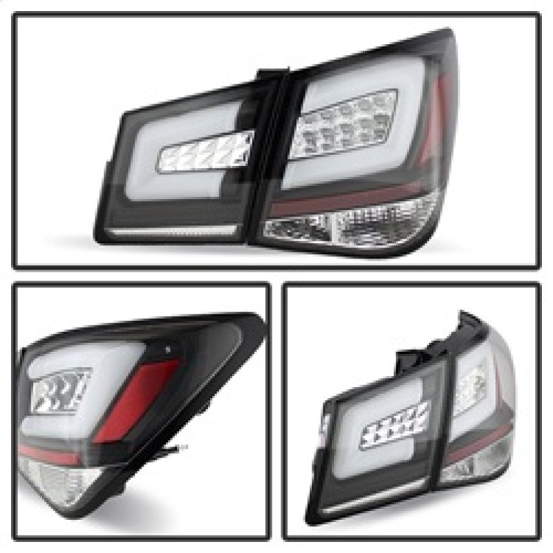 Spyder Light Bar LED Tail Lights Black for 2011-2014 Chevy Cruze