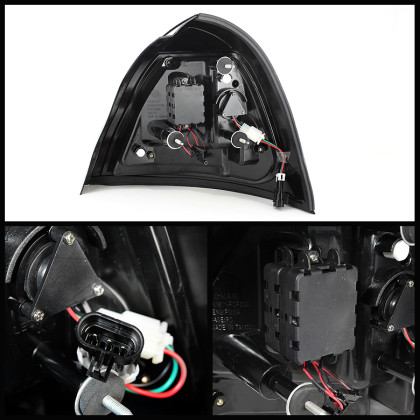 Spyder Light Bar LED Tail Light Black for 04-08 Pontiac Grand Prix