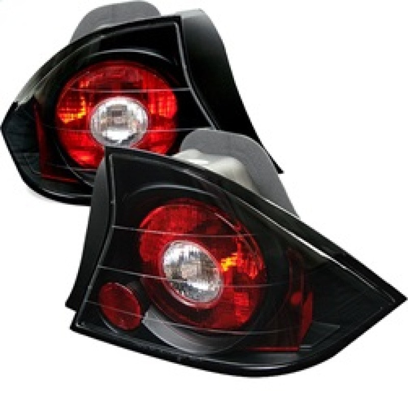 Spyder Euro Style Tail Lights Black for 01-03 Honda Civic 2Dr