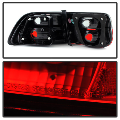 Spyder Crystal Tail Lights Red Smoke for 96-00 Honda Civic 2Dr