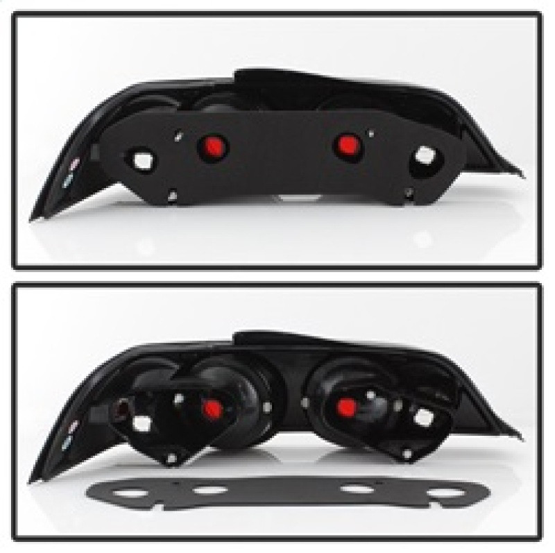 Spyder Euro Style Tail Lights Black for 02-04 Acura RSX