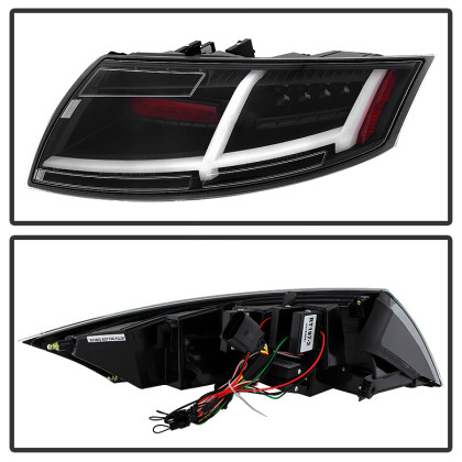 Spyder LED Tail Lights Black for 07-12 Audi TT