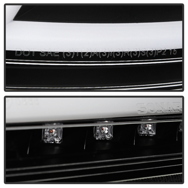 Spyder LED Tail Lights Black for 07-12 Audi TT