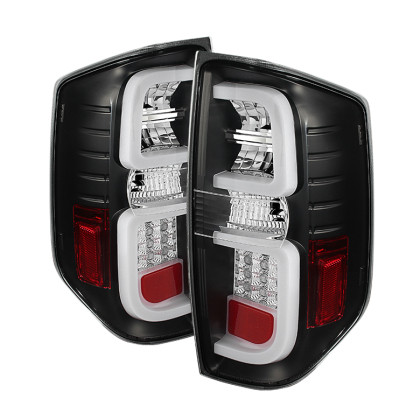 Spyder Light Bar LED Tail Lights Black for 2014-2016 Toyota Tundra