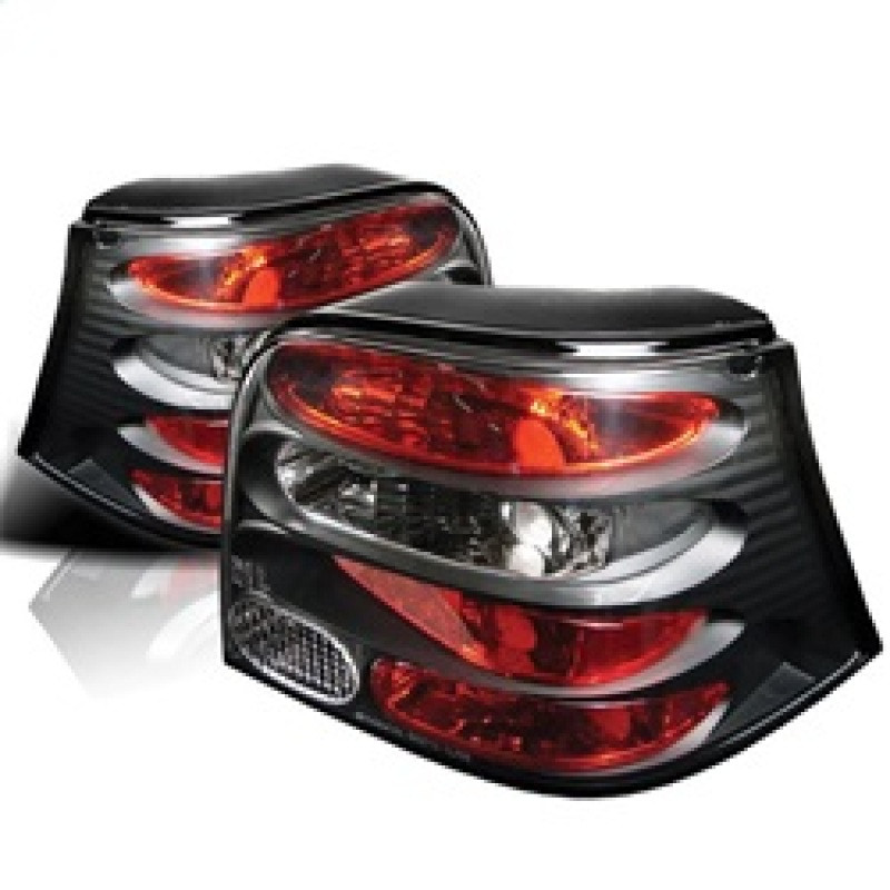 Spyder Euro Style Tail Lights Black for 99-04 Volkswagen Golf