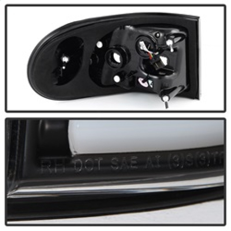 Spyder Light Bar LED Tail Lights Black for 07-13 Toyota FJ Cruiser