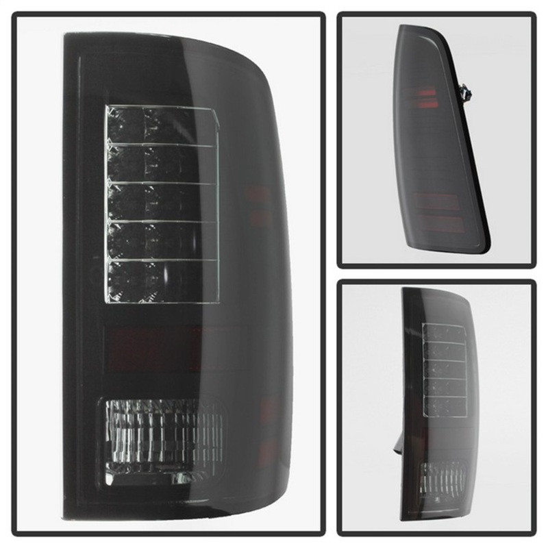 Spyder LED Tail Lights Incandescent- Black Smoke for 09-14 Ram 1500