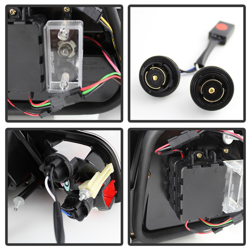 Spyder Light Bar Style LED Tail Lights Black for 04-06 BMW E46 3-Series 2Dr