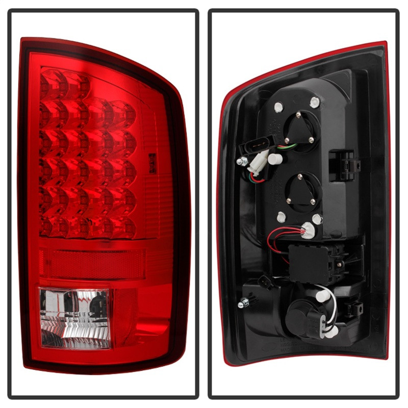 Spyder LED Tail Lights Red Clear for 07-08 Dodge Ram 1500 / 07-09 Ram 2500/3500