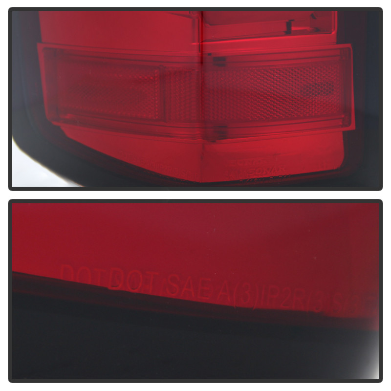 Spyder Light Bar LED Tail Lights Red Clear for 14-16 Silverado 1500