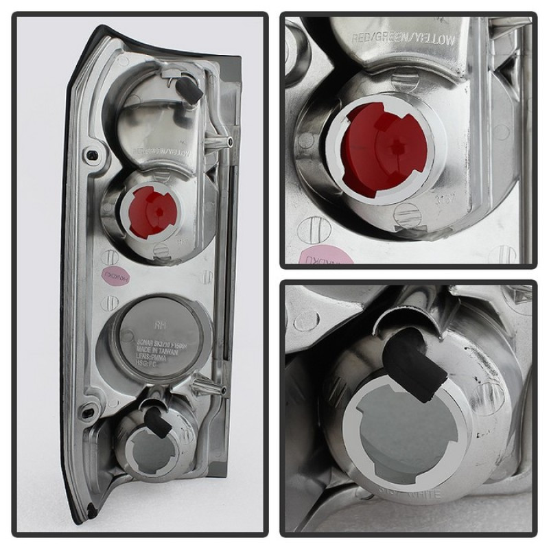 Spyder Euro Style Tail Lights Black Smoke for 87-96 Ford F150 / 88-96 Ford Bronco