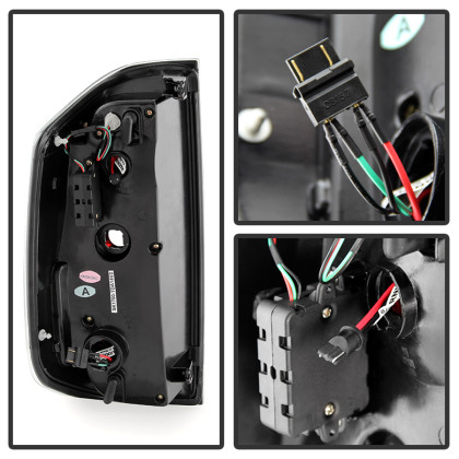 Spyder Light Bar LED Tail Lights Black Smoke for 2014-2016 Toyota Tundra