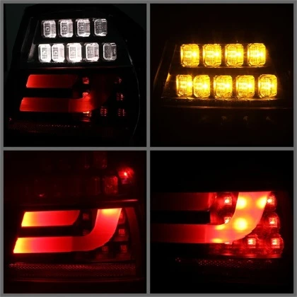 Spyder LED Indicator Tail Lights Black for 06-08 BMW E90 3-Series 4Dr