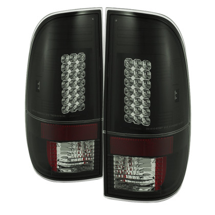 Spyder LED Tail Lights Black Smoke for 97-03 Ford F150 / 99-07 F250 Super Duty