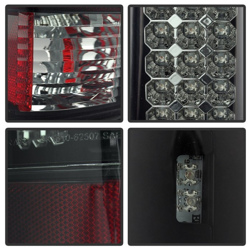 Spyder LED Tail Lights Black Smoke for 97-03 Ford F150 / 99-07 F250 Super Duty