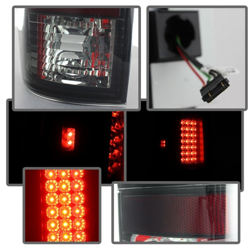 Spyder LED Tail Lights Black Smoke for 97-03 Ford F150 / 99-07 F250 Super Duty