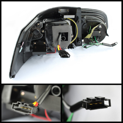 Spyder G2 Type With Light Bar LED Tail Lights Black for 10-13 Golf/GTI