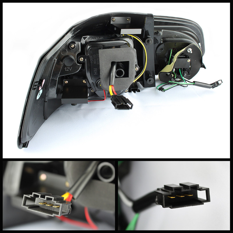 Spyder G2 Type With Light Bar LED Tail Lights Black for 10-13 Golf/GTI