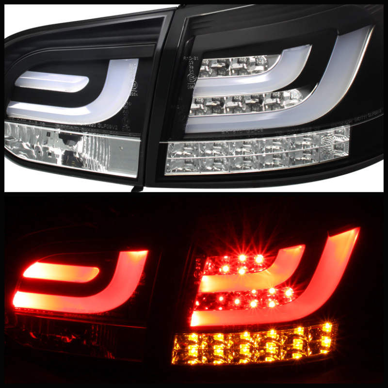 Spyder G2 Type With Light Bar LED Tail Lights Black for 10-13 Golf/GTI
