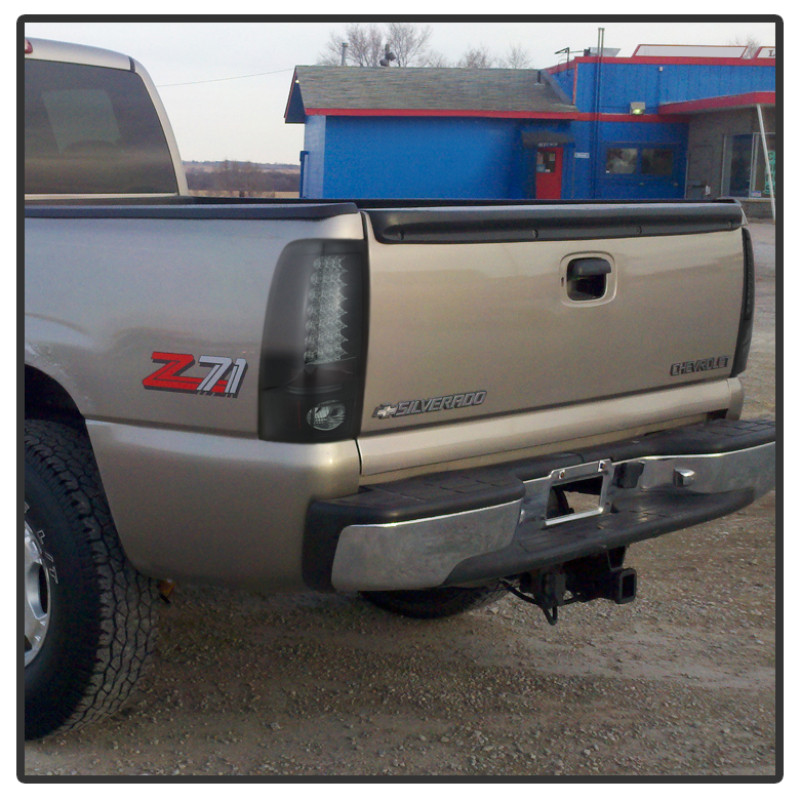 Spyder LED Tail Lights Black Smoke for 99-02 Chevy Silverado 1500 (Not Fit Stepside)